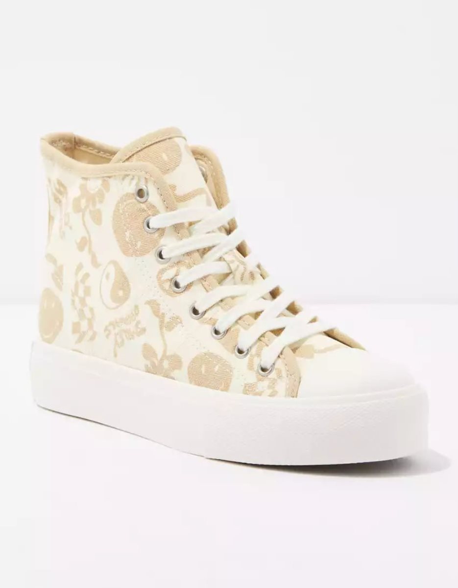 Baskets American Eagle AE Tela Plateforme High-Top Blanche Femme | JQI-95326709